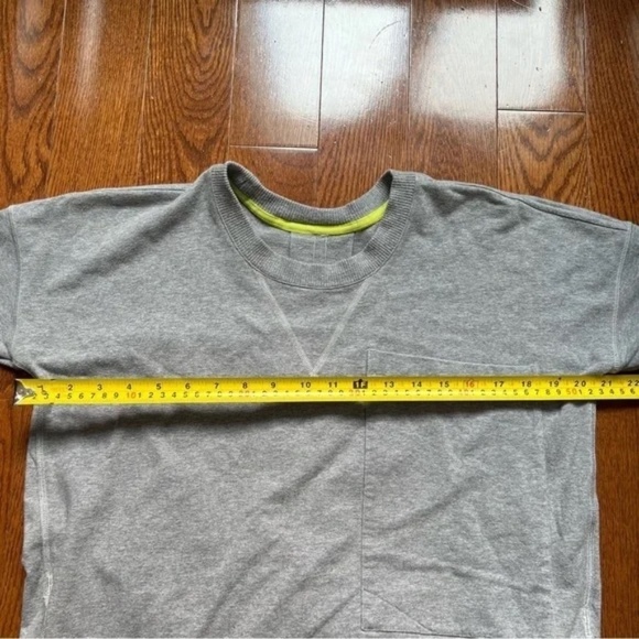 Lululemon Heathered Grey Short Sleeve Mudra Sweatshirt Oversized Sweater - Sz 6* - Picture 14 of 15